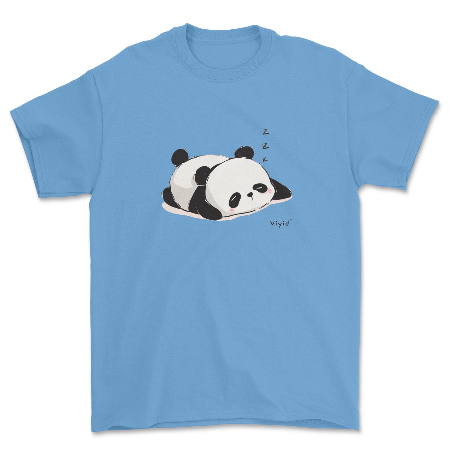 sleeping panda adult t-shirt carolina blue