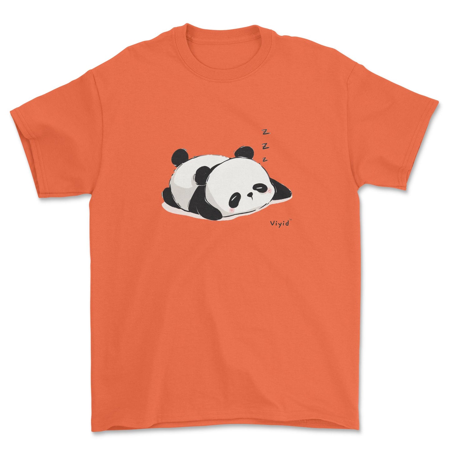 sleeping panda adult t-shirt orange
